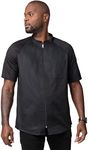 Chef Works Men's Arcadia Chef Coat, Black, X-Large