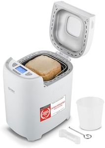 TZS First Austria - Brotbackautomat 900g - 550W - 13 Programme & Timer - Brotbackmaschine mit Knethaken - Weiß/Grau