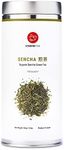 Senbird Organic Sencha - Japanese Green Tea - From Shizuoka, Japan - Loose Leaf Tea In Airtight Tea Tin (3.5oz/100g)