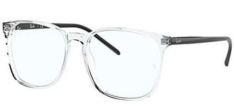 Ray-Ban RX5387 Square Prescription Eyeglass Frames, Transparent/Demo Lens, 54 mm