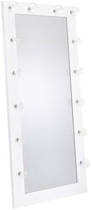 Coaster Zayan Floor Mirror, White High Gloss