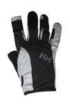 Helly Hansen Unisex Sailing Durable Long Finger Leather Gloves, 990 Black, X-Small