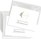 Briefzauber 12 x Communion Invitation Cards with 12 x Envelopes, DIN A6 Set with Filling Aid, Motif: Flowers (Communion - Minimal)