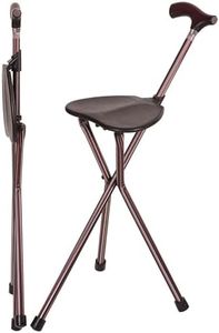 Switch Sticks Walking Stick, Walking Cane, Cane Chair, Quad Cane and Folding Cane with Seat is 34 Inches Tall, FSA HSA Eligible, and Supports up to 220 Pounds, Kensington