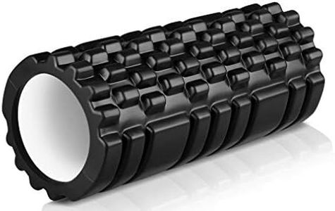 FEGSY Foam Roller for Exercise, Fitness, Back Pain, Deep Tissue Massage, and Physiotherapy (BLACK)