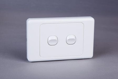 2 Gang 240v 10A Amp Wall Light Switch Australian SAA Approval Compatible to C2000 Series