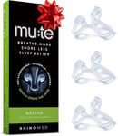 Rhinomed Mute Nasal Dilator for Snore Reduction - Anti-Snoring Aid Solution - Improve Airflow - Comfortable Nose Vents, Breathing Aids for Better Sleep - Stocking Stuffers for Men (Medium, 3-Pk)