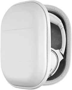 Geekria Shield Headphones Case Compatible with Bose QC Ultra, QC45, QuietComfort 35 II, QC25 Case, Replacement Hard Shell Travel Carrying Bag with Cable Storage (White)