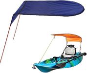 Sun Shade Canopy for Kayak Boat Canoe, Canopy for Single Person, Waterproof Sun Shade Awning Top Cover, Universal Awning Canopy with Storage Bag for Outdoor Fishing Tricycles Royal Blue