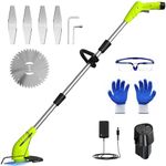 Aokia Weed Wacker,Weed Eater Cordless with Metal Blade,Battery Powered String Trimmer,Lightweight Grass Cutter for Garden and Yard(FH-GT120)