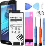 SHENMZ Moto Droid Turbo 2 Battery, (Upgraded) 3800mAh Li-Polymer Built-in FB55 SNN5958A Replacement Battery for Moto Droid Turbo 2 XT1581 XT1585 X Force with Repair Tool Kits