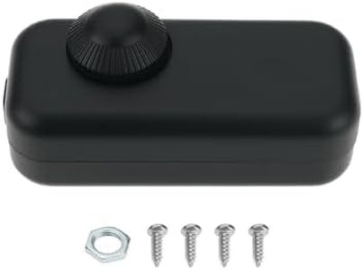 OTOTEC LED Dimmer Switch AC 110-240V 3-150W LED Lights Rotary Dimmer Switch Inline Dimmer Light Switch For LED Dimming Bulbs Incandescent Lamps, Black