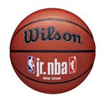 Wilson Basketball, Jr. NBA Authentic, Outdoor, Tackskin Cover, Size: 5, Brown