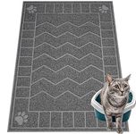 Motsamla Cat Litter Box Mat, 35" x 24" Large Kitty Litter Trapping Mat Keep Floor Clean, Litter Box Mat Scatter Control, Waterproof, Easy to Clean, Durable Large Size Litter Mats for Floor