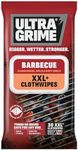 UltraGrime BBQ Cleaning Wet Wipes - Big Size Disposable Grill Wipes - Tougher Multi-Purpose Heavy-Duty Textured Barbecue Scrubbing Cloths (30 Thick XX-Large Wipes)