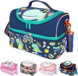 EXILOM Kids Lunch Bag, thermal Insulated Lunch Box for Girls Boys, Insulated Two layer Cooler Bag, Lunch Bag Toddler Teen, School Travel bags, Water Bottle and lunch box Holder with Adjustable Strap