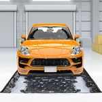 Garage Containment Mat -OKSTENCK Containment Floor Mat 7.9x16' Garage Mats Under Car Heavy Duty Vinyl Polyester Car Garage Mat for Snow Mud Rain Water-Proof