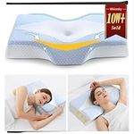 Mkicesky Cervical Pillow for Neck Pain Relief, Neck Pillow for Sleeping, Orthopedic Sleeping Pillow for Neck and Shoulder Pain, Ergonomic Contour Memory Foam Neck Support Pillow for Side Back Sleeper