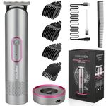 PRITECH Bikini Trimmer Women Wet & Dry Electric Lady Shavers for Women Rechargeable Pubic Hair Trimmer Women, Women Razor&Shaver for Underarm Legs Pubic Hair with Standing Recharge Dock