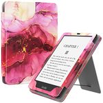 MoKo Case for 6.8" Kindle Paperwhite (11th Generation-2021) and Kindle Paperwhite Signature Edition, Slim PU Shell Cover Case with Auto-Wake/Sleep for Kindle Paperwhite 2021, Marble Rose Purple