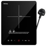 IsEasy Single Induction Cooker Portable Induction Hob Ultra-thin Electric Induction Hob with 9 Power levels from 120W to 2100W, Countertop Burner with LED Display, Safety Lock