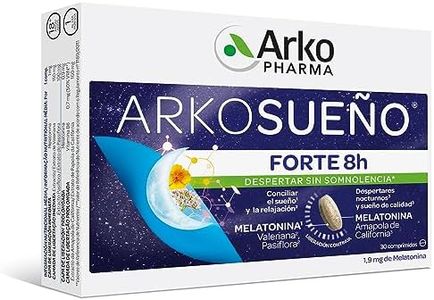 Arkopharma Arkosueño Forte 8h de Sueño 30 Comprimidos, Liberación de Melatonina 1,9mg en 2 fases, Despertares nocturnos, Dormir Rápidamente, Complemento Alimenticio, 30 Unidad (Paquete de 1)