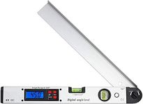 EZONEDEAL Digital Angle Finder Ruler 400mm/16 inch Digital Angle Protractor 0~225° Electronic Spirit Level Gauge Meter with Backlit LCD Portable Bag for Roofing Engineering