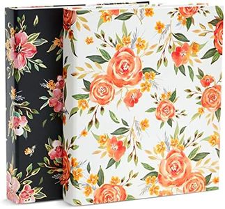 Paper Junkie 2 Pack Colorful Floral 3 Ring Binder with 1.5 Inch Rings, Decorative File Folder for Office Supplies, Planner, Portfolio, 250 Sheet Capacity (11.5 x 10.5 in)