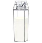 ACROWN Milk Water Bottle 750 ml transparent Portable Milk Container Reusable Cute Plastic Milk Bottles for Juice Tea Jug Travel Camping Climbing Sports Outdoor Activities Drinking