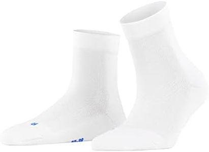 FALKE Unisex Cool Kick Short Socks, Breathable, Cooling Effect, Polyester, Quarter Length, Casual Everyday Stockings, White (White 2000), 5-6, 1 Pair