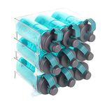 Abahoold -Plastic Free-Standing Stackable 3 Bottle Storage Holder Rack- Wine and Water Bottle Organizer Stand for Home Organization and Storage, Countertop Cabinet Organization Rack 3 Pack - Clear