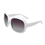 OYMI Oversized Women's Polarised Sunglasses Fashion Eyewear UV400 (White)