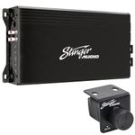 STINGER Audio MT20001 Monoblock 2000 Watt RMS Car Audio Subwoofer Amplifier with Remote Subwoofer Level Control Bass Knob, Class D Mosfet Power Supply