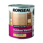 Ronseal CCODVM750 750 ml Crystal Outdoor Matt Finish Varnish - clear