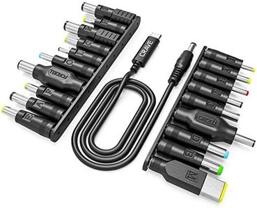 19pcs Laptop Adapter Kit for Crave PowerPack [USB-C to DC Cable + 19 adapters] for Acer, Asus, Lenovo, Fujitsu, Toshiba, DELL, HP, Compaq, Samsung, BenQ, Sony, IBM