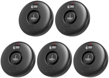 5 Pack Black Water Leak Alarm Detector, 120dB Loud Alert Water Sensor, IP66 Waterproof, Sensitive Leak and Drip Alert, Easy Installation for Home, Basement Flood Prevention, Bathroom, Sink, Laundry