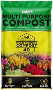 Jazooli 40L Multipurpose Compost Soil Bag - All Purpose Nutrient Rich Compost Mix for Potting, Seeds, Seedling, Outdoor Plant & Indoor Houseplant, Garden Growing - Eco-Friendly
