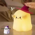 YIQELU Night Light for Kids Bedroom, Cute Animal Silicone Nursery Night Lamp Touch Control Nightlights USB Rechargeable Bedside Lamp for Baby Children Toddlers Women Teen Girls Gift (Ghostess)