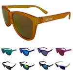 gr8ful® Sunglasses for Men & Women | Ladies, Mens Shades | Retro Sun Glasses for Outdoors, Hiking, Walking, Golf, Fishing, Cycling, Running | UV Protection Polarized (Orange Frame, Orange Mirror Lens)