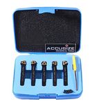 Accusize Industrial Tools 1/4'' Shank x 2'' Oal 5 Pc Indexable Turning Tool Set with Tcmt1.8(1.5) Carbide Inserts, 2380-5022