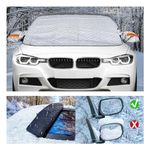 Universal Car Windscreen Snow Covers,9 Magnets SUV Car Frost Windscreen Cover,Car Windshield Cover,Protective Windscreen Cover,Protects Against Snow,Frost,UV Rays,Fallen Leaves,Dust-L 170CM x145CM