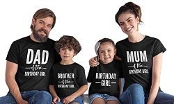 Birthday Girl Family Tshirt Parent Child Matching Tshirt Father Daughter Mum Sibling