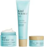 Kind Science by Ellen DeGeneres 3-Piece Skin Care Set with Gentle Cleanser, Hydration Cream, Eye Cream - Anti Aging Skin Care Set for Women - Paraben Free, Dye Free & Fragrance Free