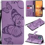 MojieRy Phone Cover Wallet Folio Case for Samsung Galaxy S5, Premium PU Leather Slim Fit Cover for Galaxy S5, 2 Card Slots, Exactly Fitting, Purple