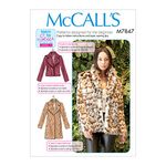 McCall Pattern McCall's M7847OSZ Learn Women's Waist and Thigh Length Coat, Sizes Sewing Pattern, Xs-s-m-l-xl