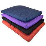 YogaAccessories (TM) Cotton Zabuton Meditation Cushion - Blue