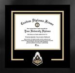 Campus Images NCAA Purdue Boilermakers Unisex Spirit Diploma Manhattan Black Frame with Bonus Lithograph, Black, One Size