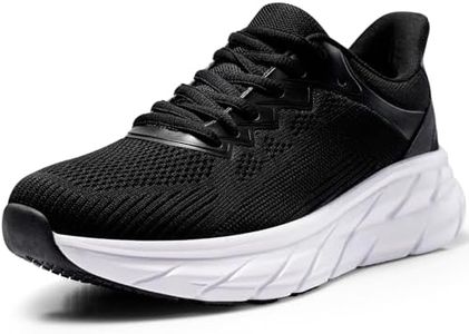 Harvest Land Women's Running Shoes Tennis Walking Sneakers Gym Non Slip Lightweight Jogging Sports Workout Fitness Shoes Black US6