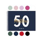 Personalised birthday guestbook | signing birthday guest book scrapbook notebook memories | 30th 40th 50th 60th 70th 80th 90th birthday sign in birthday party decor (A4)