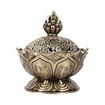 Frankincense Resin,Incense Holder, Vintage Backflow Smoke Incense Burner Stick Cone Holder Home Decoration Hot(Bronze)